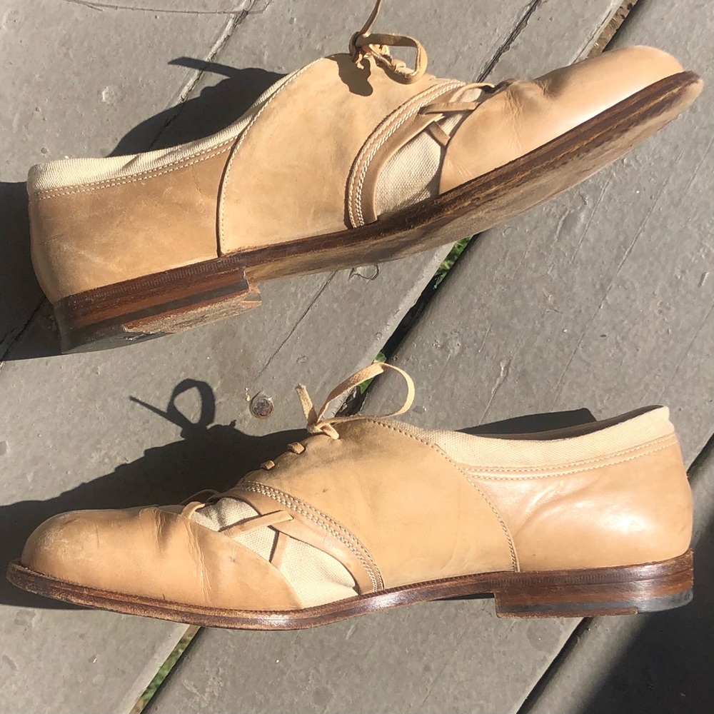 Vintage Bally Leather Oxford Saddle Shoes 9 D - Picture 10 of 11